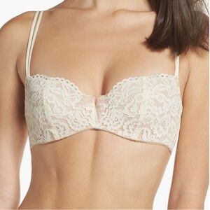 b tempt’d Ciao Bella Underwire Ivory Lace Balconette Bra Women's Size 38B